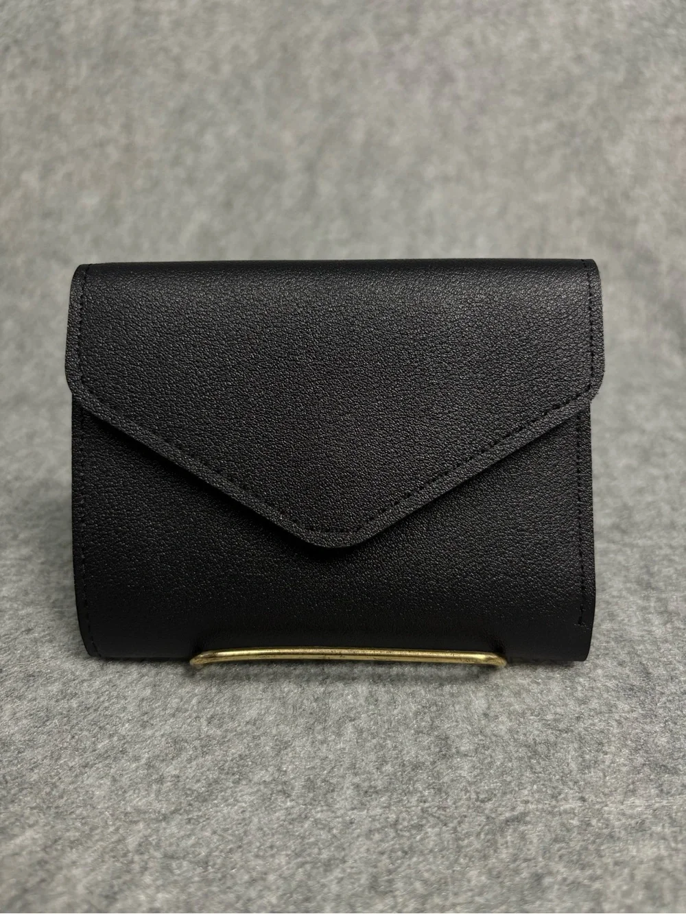 Black Trifold Wallet ID Window Coin Pocket Card Holder